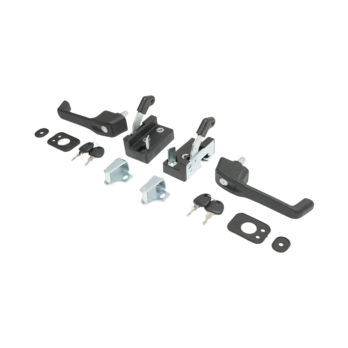 Set incuietori universale stanga si dreapta cabina Tractor Forestier, Tractor U-445, U-650, Fiat, etc...